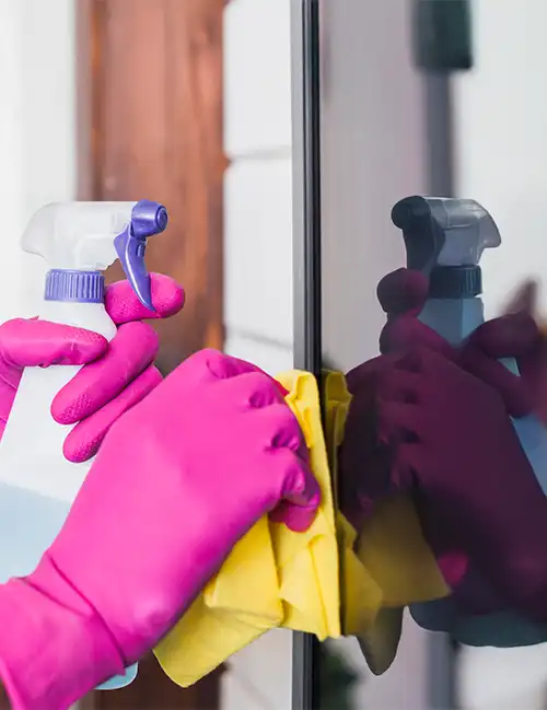 zdjęcie przedstawiające zbliżenie na czyszczoną powierzchnię